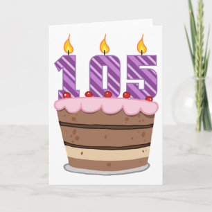 Leeftijd 105: Birthday Cake Kaart