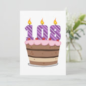 Leeftijd 108: Birthday Cake Kaart (Staand voorkant)
