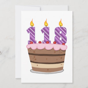 Leeftijd 118: Birthday Cake Kaart