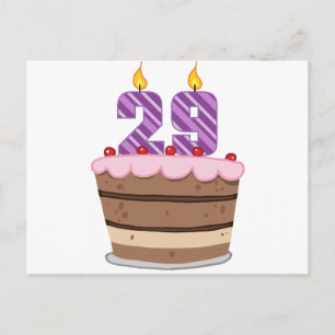 Leeftijd 29 op de Birthday Cake Briefkaart