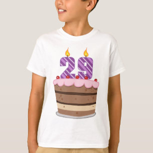 Leeftijd 29 op de Birthday Cake T-shirt
