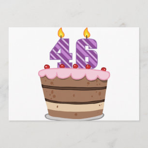 Leeftijd 46 op de Birthday Cake Kaart