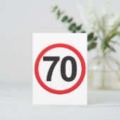 Leeftijd 70 briefkaart (Staand voorkant)