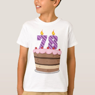 Leeftijd 78 op de Birthday Cake T-shirt