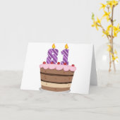 Leeftijd 81 op de Birthday Cake Kaart (Gele Bloem)