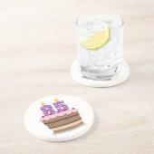 Leeftijd 85 op de Birthday Cake Zandsteen Onderzetter (Zijkant)