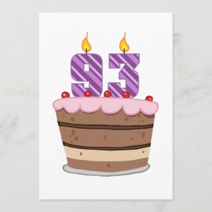 Leeftijd 93 op de Birthday Cake Kaart