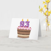 Leeftijd 93 op de Cake van de Verjaardag Kaart (Gele Bloem)