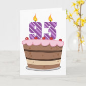 Leeftijd 93 op de Cake van de Verjaardag Kaart (Gele Bloem)