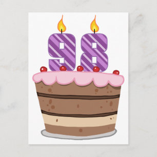 Leeftijd 98 op de Birthday Cake Briefkaart