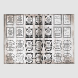 leeftijd: Bijbelversen: Cursieve tekst Tissuepapier