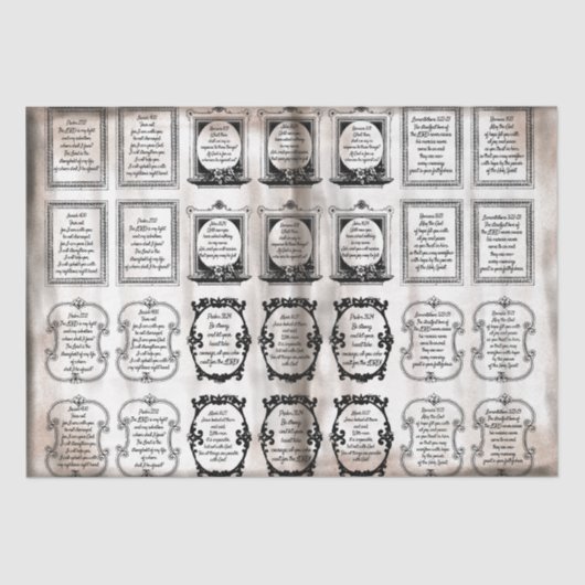  leeftijd: Bijbelversen: Cursieve tekst Tissuepapier (Voorkant)