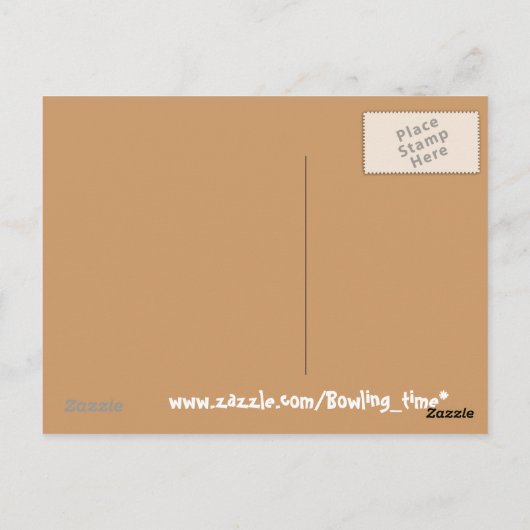 Leeftijd bowling verjaardag aanpassen briefkaart (Achterkant)