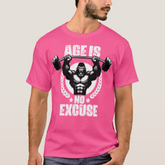 Leeftijd is geen excuus Gorilla Weightlift Gym Quo T-shirt