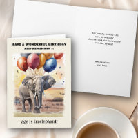 Leeftijd is Irrelephant Olifant Grappige Verjaarda