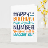 Leeftijd is slechts een nummer Funny Sarcastic Bir Kaart (Gele Bloem)