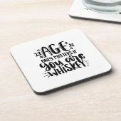 Leeftijd is slechts van belang als u Whisky Funny  Bier Onderzetter (Linkerzijde)