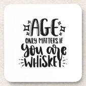 Leeftijd is slechts van belang als u Whisky Funny  Bier Onderzetter (Voorkant)