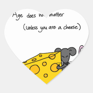 Leeftijd maakt niet uit... hart sticker