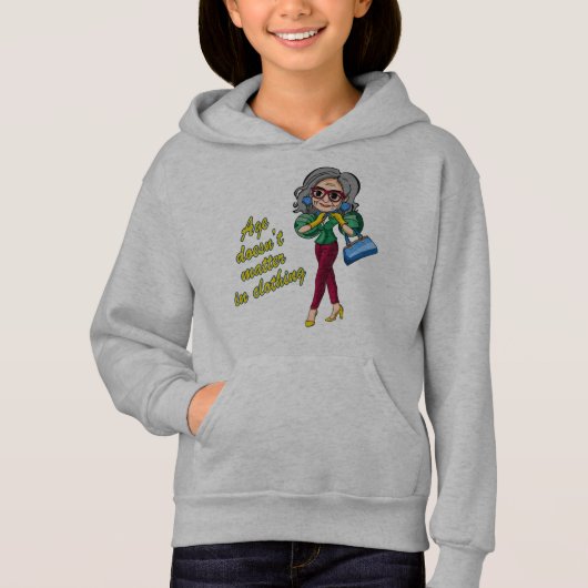 Leeftijd maakt niet uit in kleding (Voorkant)