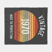  leeftijd tot perfecte geboorte, jaarretro zonsond fleece deken (Voorkant (Horizontaal))