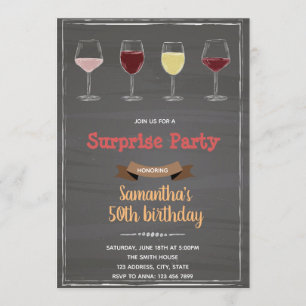 Leeftijd tot perfectie-chalkboardwijnuitnodiging kaart