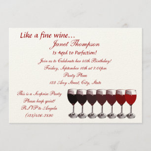 Leeftijd tot perfectie / verjaardagsuitnodiging kaart