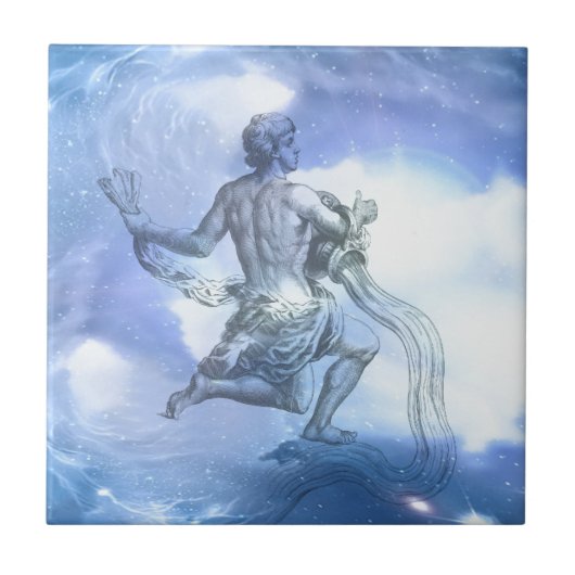 Leeftijd van de dierentuin van Aquarius Tegeltje (Voorkant)