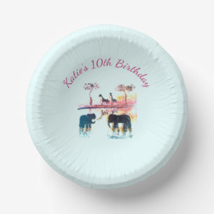 Leeftijd van de Giraffe Elephant Papieren Kommen