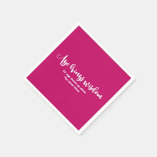 Leeftijd & Wijsheid Grappig Gezegde Verjaardagsfee Servetten (Hoek)