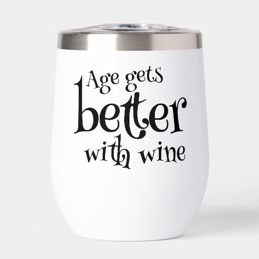 Leeftijd wordt beter met wijn verjaardag gepersona (Voorkant)
