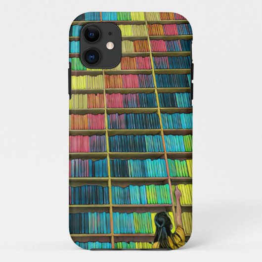 Leeftijdsweergave bibliotheek Case-Mate iPhone case (Achterkant)