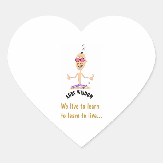 leeftijdswijsheid-empowerment hart sticker (Voorkant)
