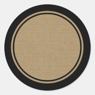 Leeg ambachtelijk papier bedrukt flessenpotje labe ronde sticker