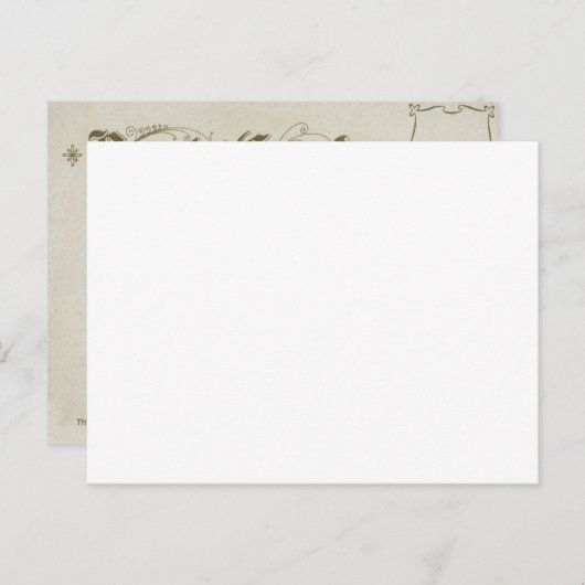 Leeg Antiek Briefkaart aan de voorzijde (Voorkant / Achterkant)