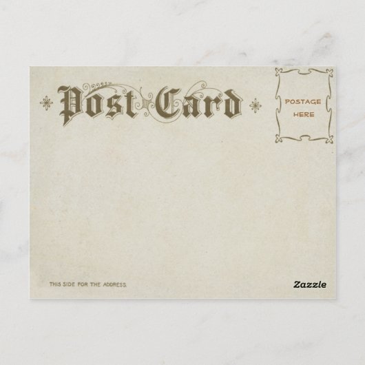 Leeg Antiek Briefkaart aan de voorzijde (Achterkant)