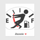 Leeg brandstofniveau sticker (Vel)