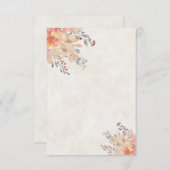 Leeg budget Abrikoos waterverf bloem bruiloft Kaart (Voorkant / Achterkant)