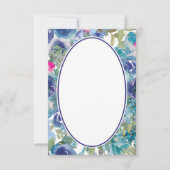 Leeg budget Blauw aquarel bloem bruiloft Kaart (Voorkant)