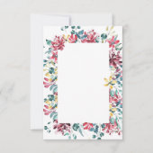 Leeg budget Helder bloemen bruiloft Kaart (Voorkant)