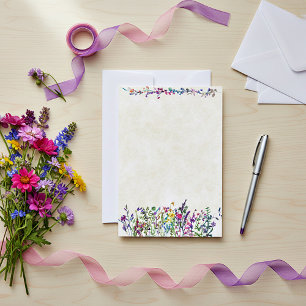 Leeg budget Kleurrijke wilde bloemen bruiloft Kaart