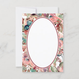 Leeg budget Oranje aquarel bloem bruiloft Kaart
