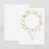 Leeg budget Pastel roze bloemen bruiloft Kaart (Voorkant / Achterkant)