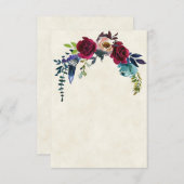 Leeg budget Rood boho bloem bruiloft  Kaart (Voorkant / Achterkant)