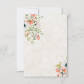 Leeg budget Roze en blauwe bloem bruiloft Kaart (Voorkant)