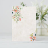 Leeg budget Roze en blauwe bloem bruiloft Kaart (Staand voorkant)