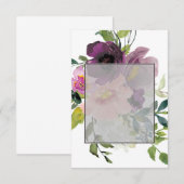Leeg budget Roze en paarse bloemen bruiloft Kaart (Voorkant / Achterkant)