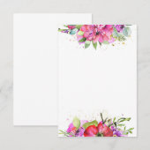 Leeg budget Roze waterverf bloemen bruiloft Kaart (Voorkant / Achterkant)