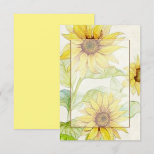 Leeg budget Sunflowers bruiloft  Kaart