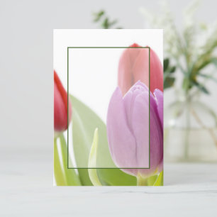 Leeg budget Tulpen bruiloft Kaart